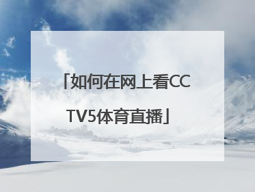 如何在网上看CCTV5体育直播